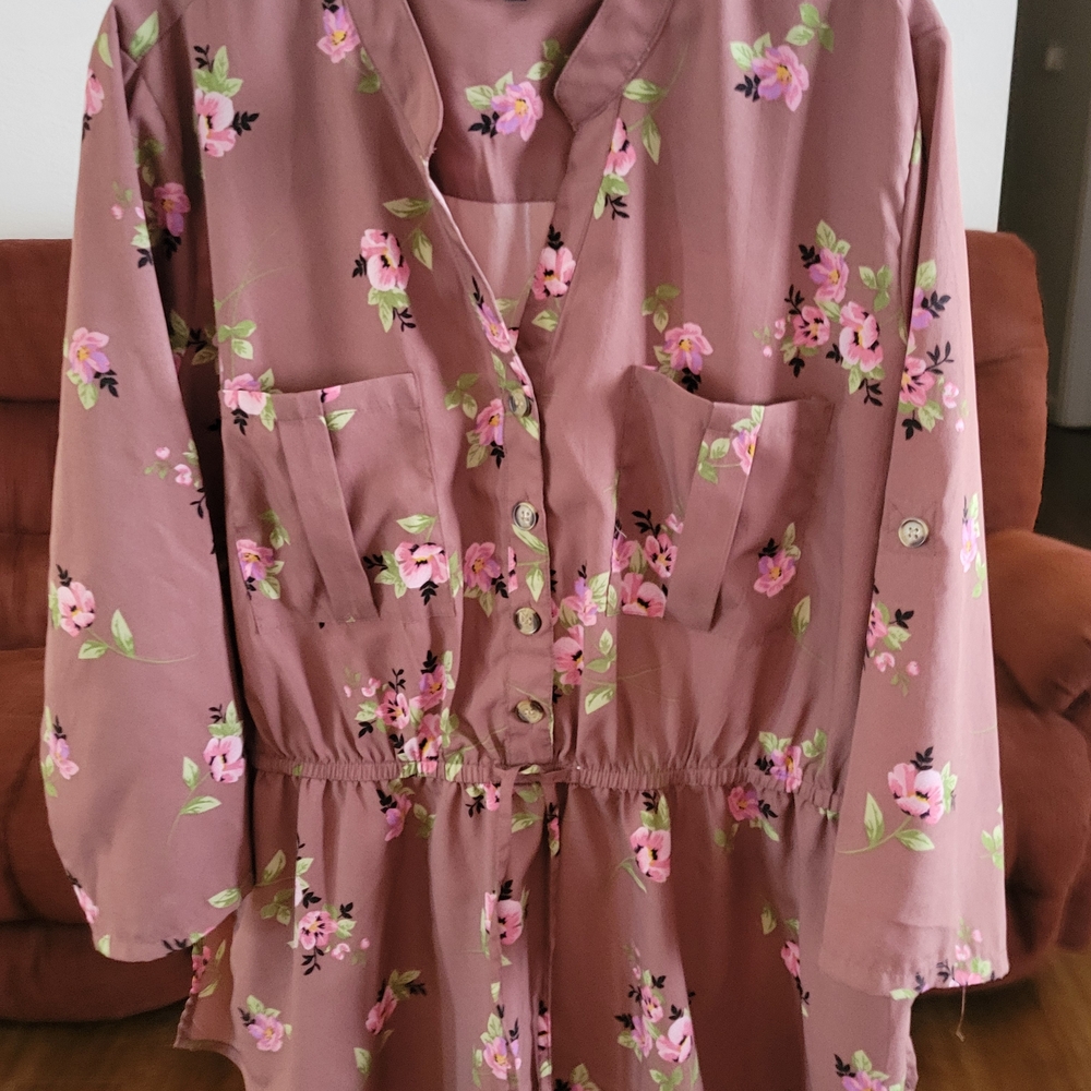 GLO Jeans Mauve Floral Top
